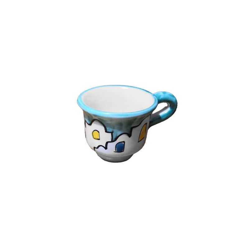 Kaffeetasse mit Untertasse. Häuser-Linie....