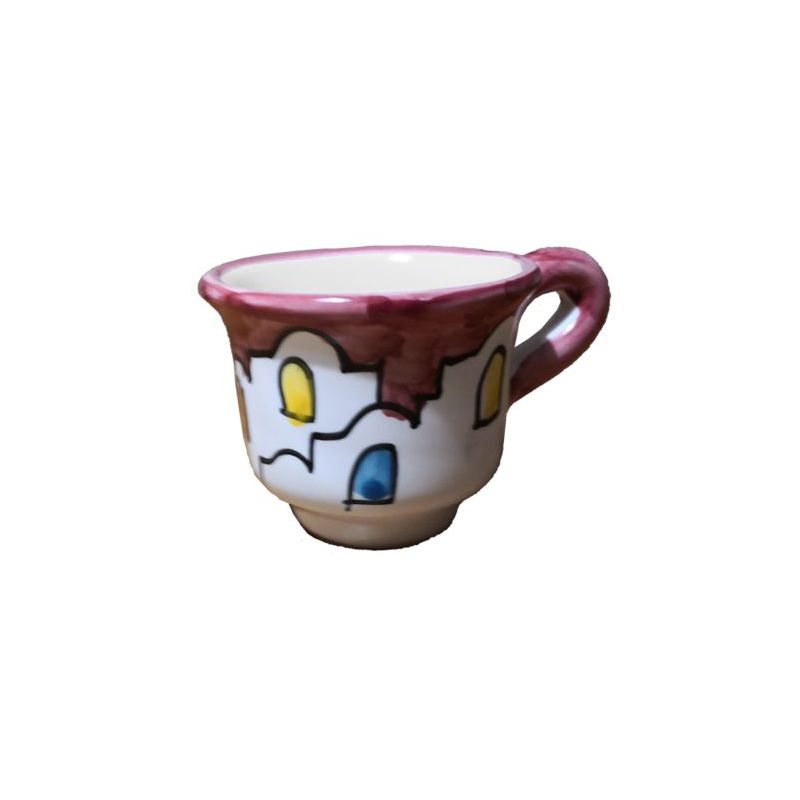 Kaffeetasse mit Untertasse. Häuser-Linie....