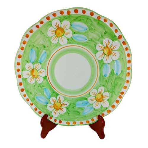 Plate. Flowers Collection. Vietri ceramic. Available dinner, soup, dessert or charger plate.