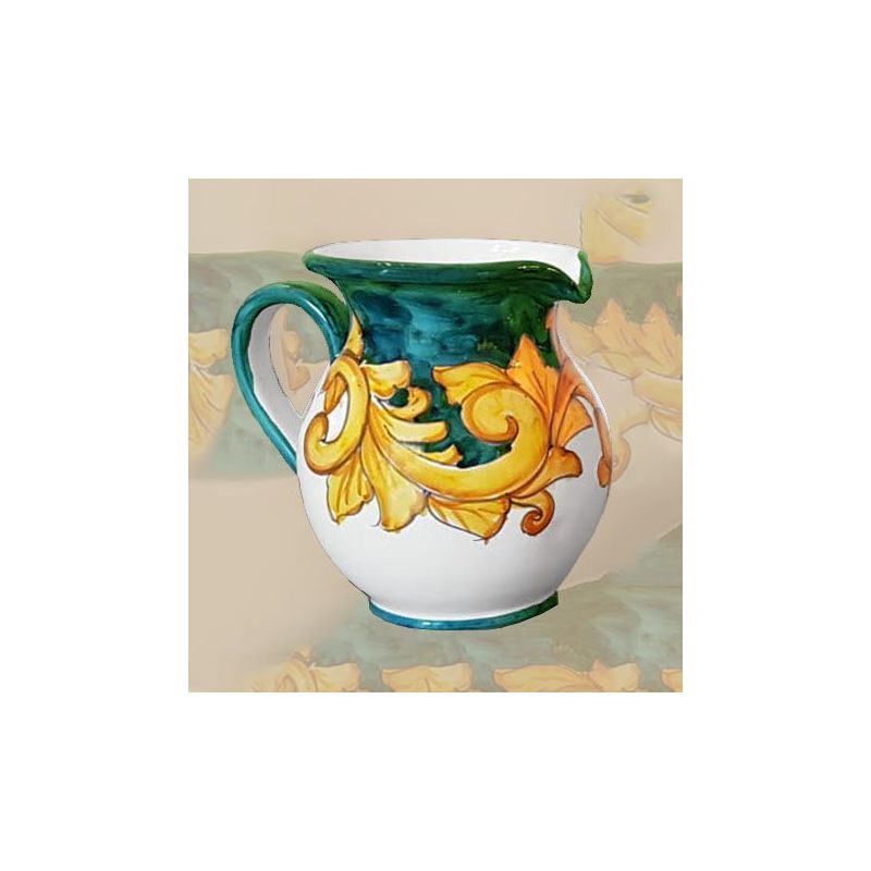 Bulbous Pitcher. Baroque Line. Vietri ceramics....