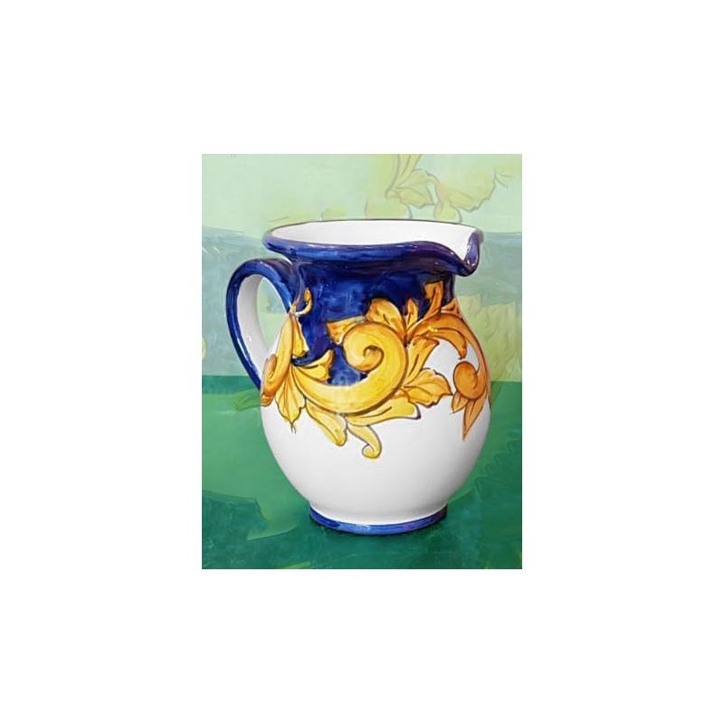 Bulbous Pitcher. Baroque Line. Vietri ceramics....
