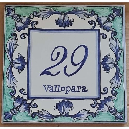 Rechteckiges, personalisierbares Schild. Vietri-Keramik.... 2