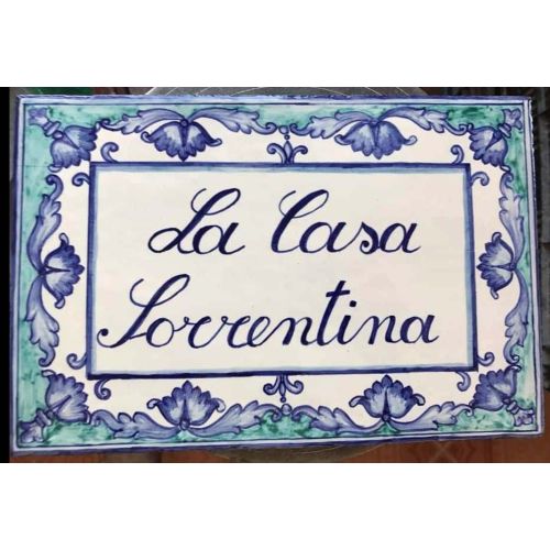Targa Personalizzabile. Ceramica di Vietri. Dipinta a mano. 2