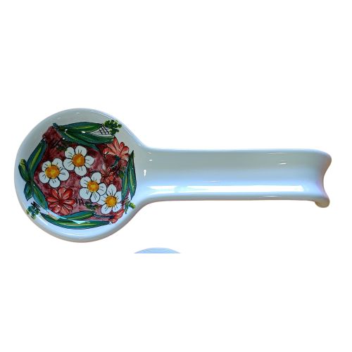 Spoon Rest Flower Line ladle rest. Hand painted Vietri...