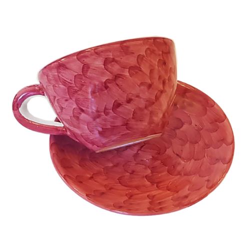 Tazza. Ideale per latte, cappuccino o tè. Linea Pennellato. Ceramica di Vietri. Dipinta a mano.