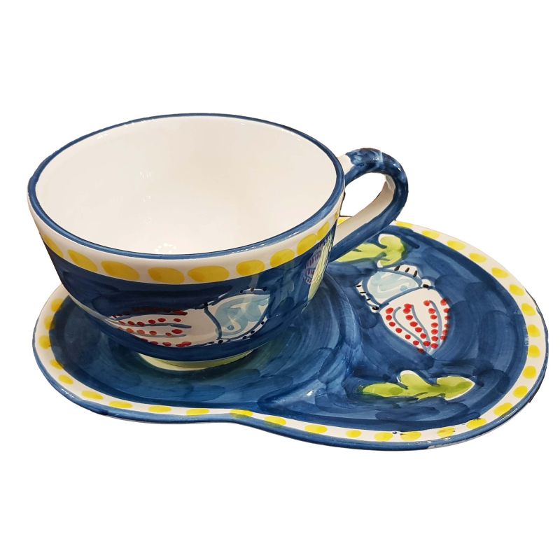 Milk cup with biscuit holder. animal line....