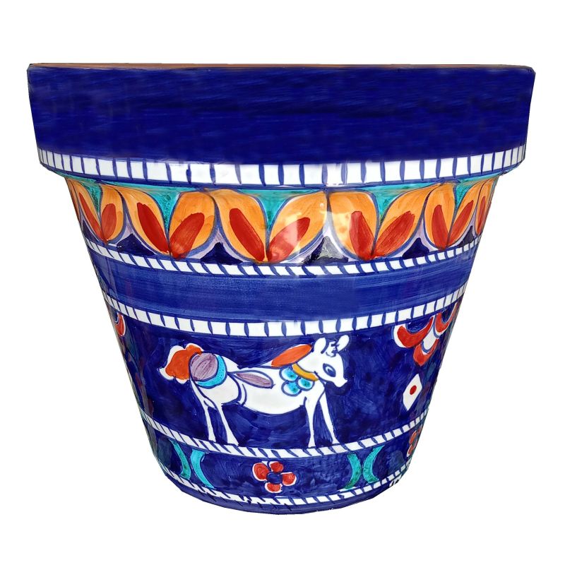copy of Conical pot for plants BLue background...