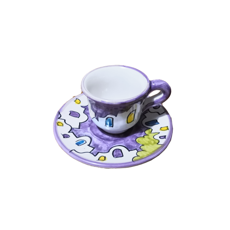 Kaffeetasse mit Untertasse. Häuser-Linie....