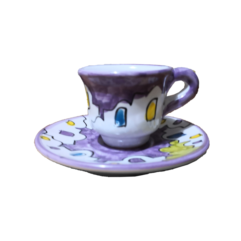 Kaffeetasse mit Untertasse. Häuser-Linie....