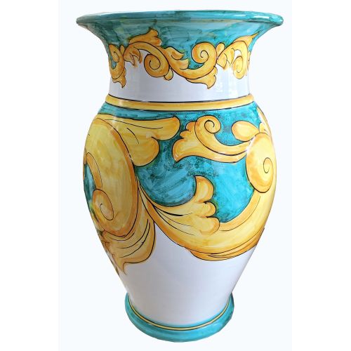 Umbrella holder vase Copper green background and baroque,...