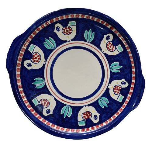 Tray with 12 cups. Little Animals line. Vietri ceramic. Hand-painted.