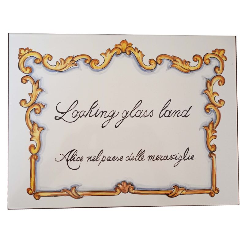 Customizable rectangular plaque. Vietri...