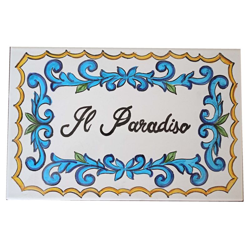 Rechteckiges, personalisierbares Schild....