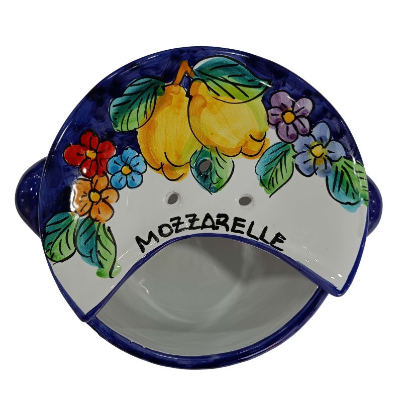 Mozzarella Cheese Pot Lemons and flowers line -...