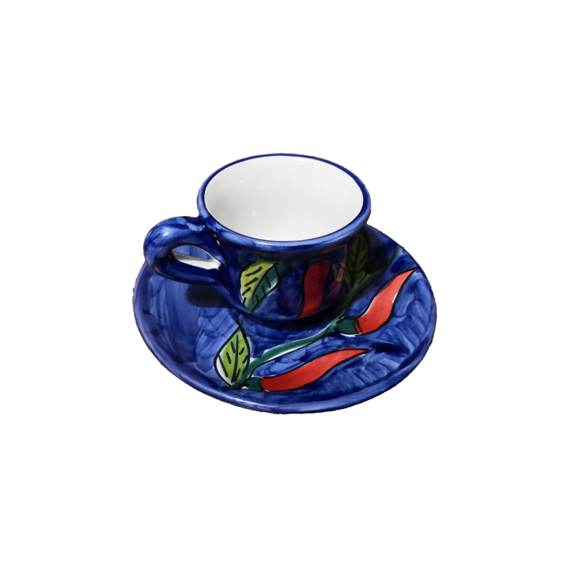 Coffee cup with saucer. Chili Peppers Line....