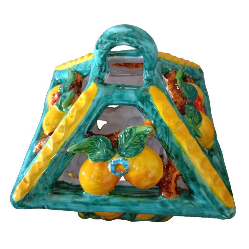 Outdoor lantern. Lemon line. Vietri ceramics....
