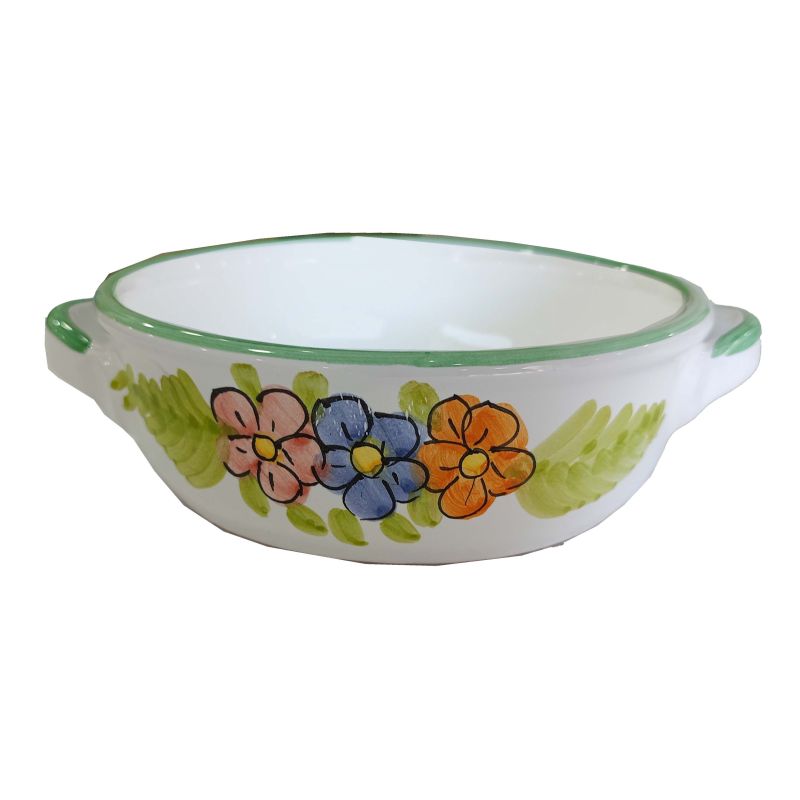 Terrine backen. Blumenlinie. Handbemalte...