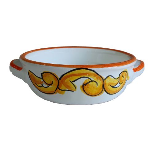 Oven terrine. Baroque line. Hand painted Vietri ceramics