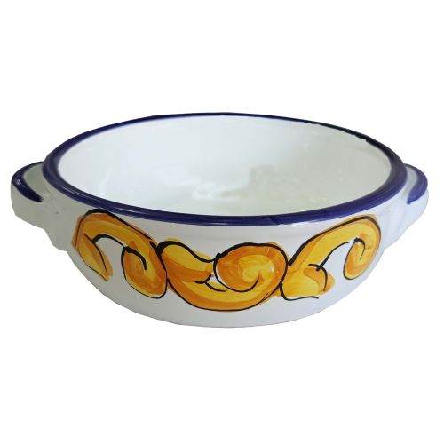Oven terrine. Baroque line. Hand painted Vietri ceramics