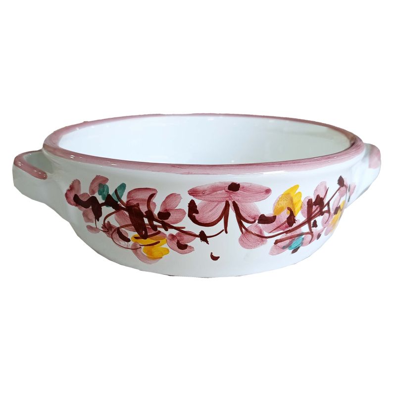 Terrine backen. Blumenlinie. Handbemalte...