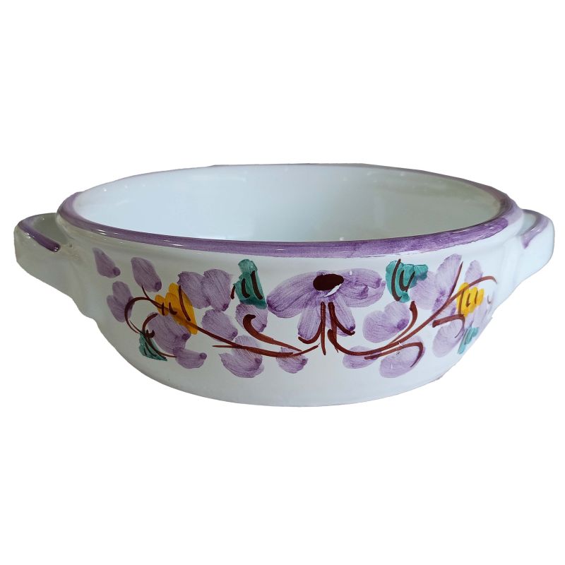 Oven terrine. Flower line. Hand painted Vietri...