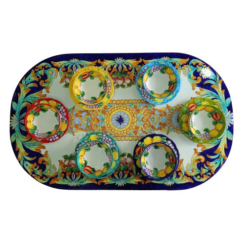 Set Piatti linea Limoni e frutta Dipinto a Mano in... 2