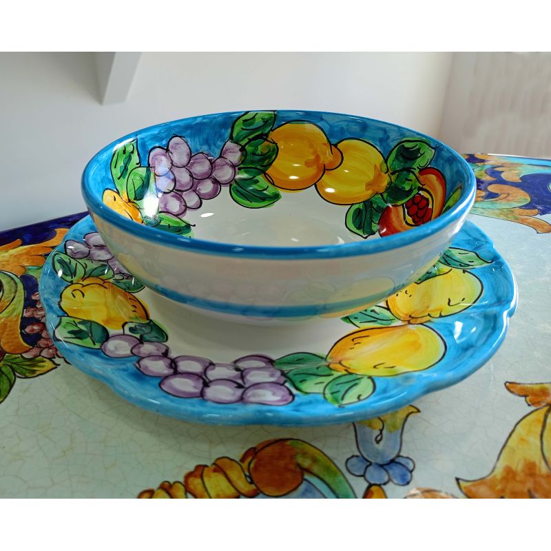 Set Piatti. Linea Limoni e Frutta. Ceramica...