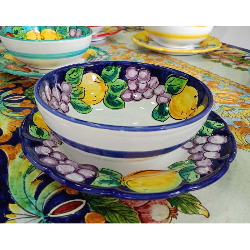 Set of Plates Lemons and Fruits Hand Painted....