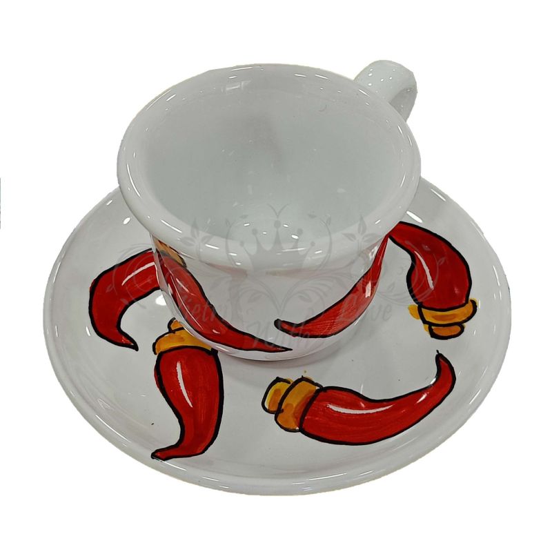 Taza con platito. Línea Fortuna. Cerámica de...