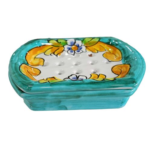 Seifenschale. Barock-Kollektion. Handbemalte Keramik aus Vietri.