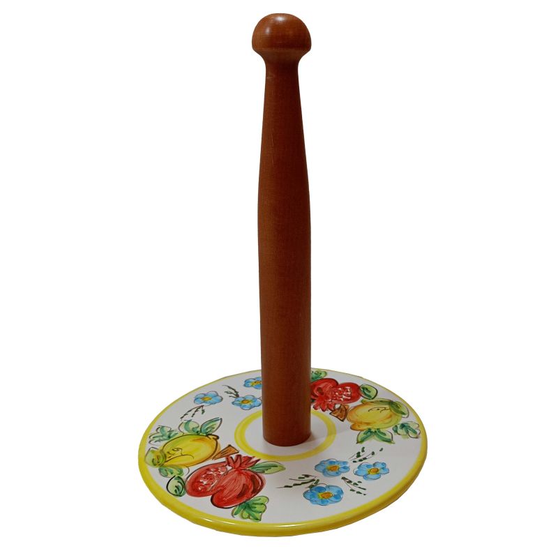 Roll holder. Counter roll holder with wooden...