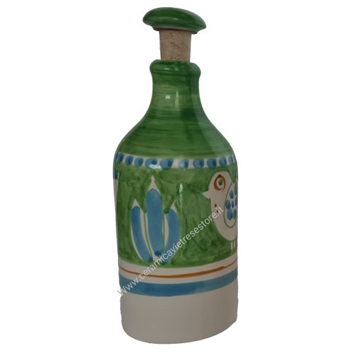 Öl- und Essigflasche. Tierchen-Kollektion. Mit oder Ohne Verschluss. Handbemalte Vietri-Keramik.