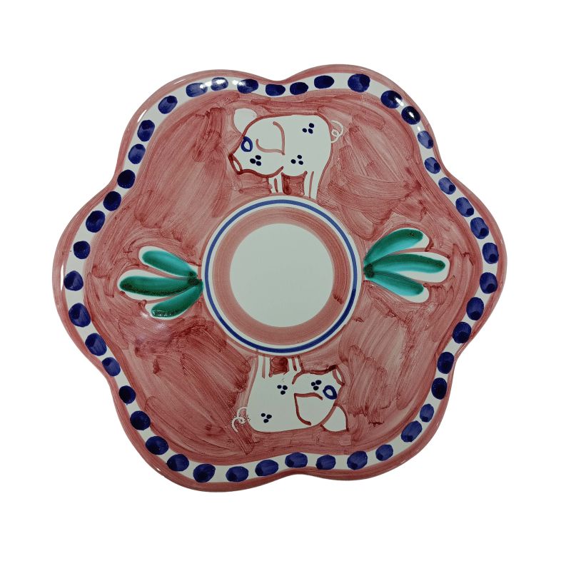 Pan rest Animals Line. Handmade Vietri ceramic.