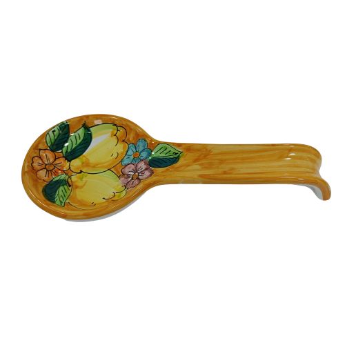Spoon rest Brushed Line. handpainted Vietri ceramic