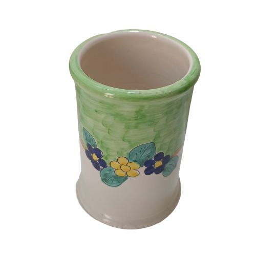 Tarro Especiero Personalizable. Línea Flores. Cerámica de Vietri. Pintado a Mano.