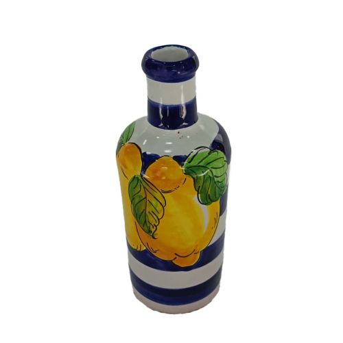 Acejtera y vinagrera. Línea Limones y Rayas. Cerámica de Vietri, pintada a mano.