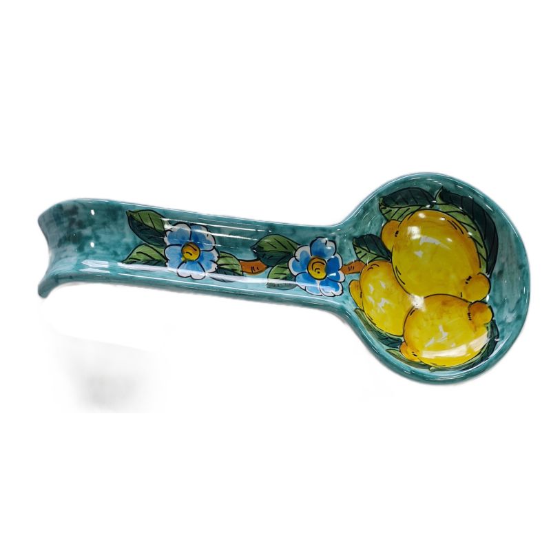 Spoon rest Brushed Line. handpainted Vietri...