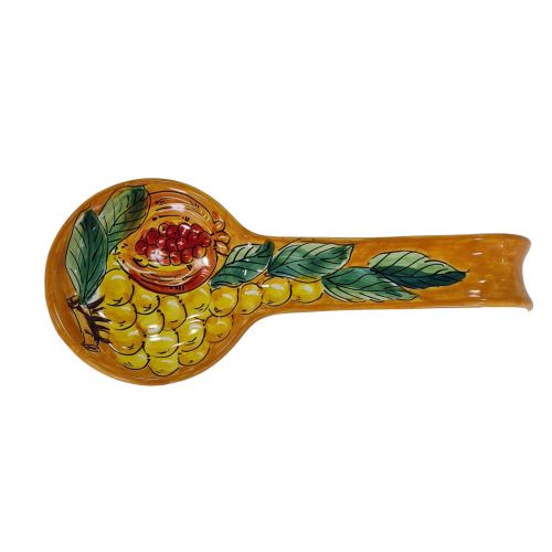 copy of Spoon rest Brushed Line. handpainted Vietri ceramic