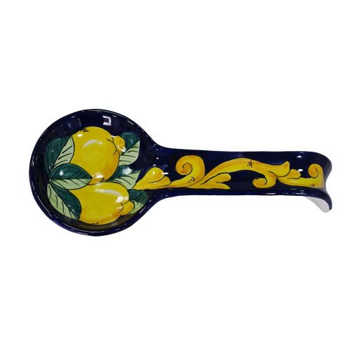 copy of Spoon rest Brushed Line. handpainted Vietri ceramic