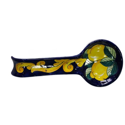 copy of Spoon rest Brushed Line. handpainted Vietri ceramic
