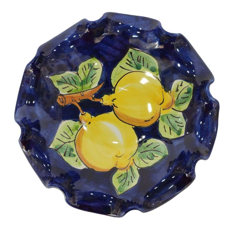 Coppa casas de línea limones. Cerámica Vietri...