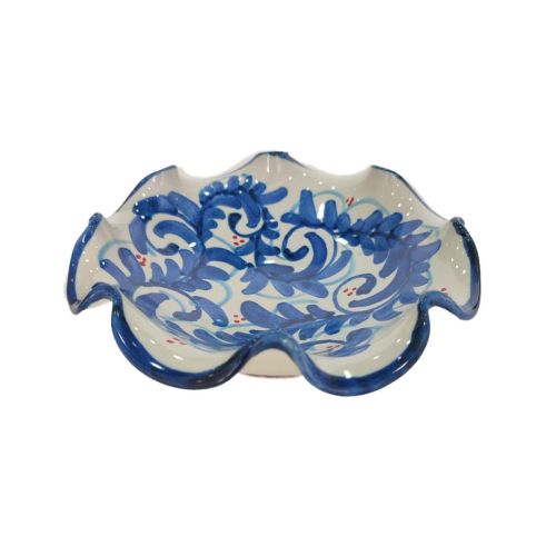 Bowl wave border baroque line. handpainted Vietri ceramic
