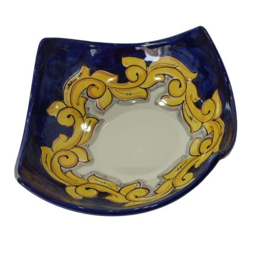 Pocket emptier Baroque Blue Border Line. handpainted Vietri ceramic