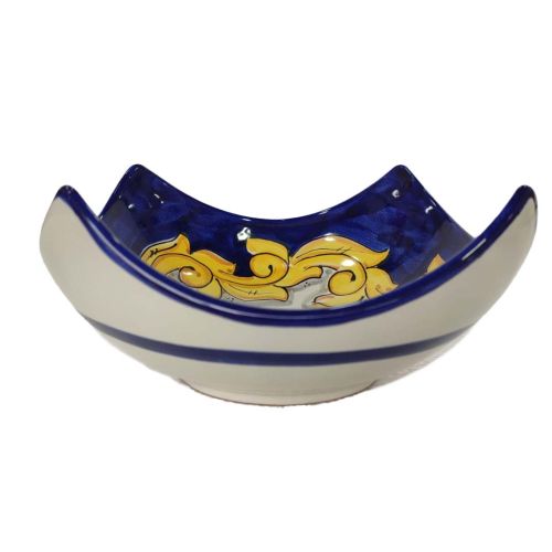 Pocket emptier Baroque Blue Border Line. handpainted Vietri ceramic