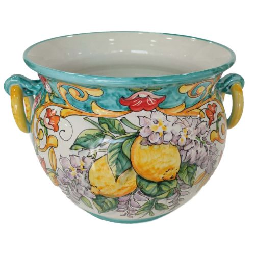 Cachepot Plant Holder Flowers and Lemons line....