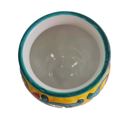 Flower Line Pflanzenhalter Cachepot. Handbemalte Vietri-Keramik.