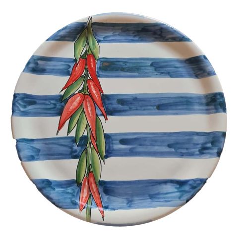 Ligne Restaurants – Assiette à pizza. Ligne Rayures....
