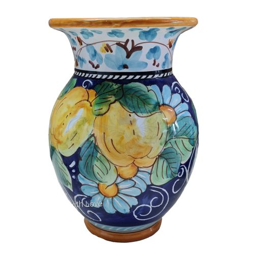 Blumenvase, Blumenhalter. aus handbemalter Vietri-Keramik. 2