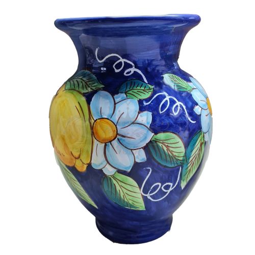 Vase à fleurs Porte-fleurs. en céramique de Vietri peinte à la main.