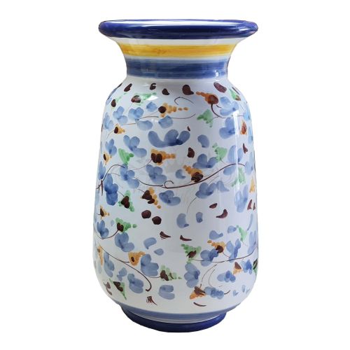 Flower vase Flower holder. Hand-painted Vietri ceramic.